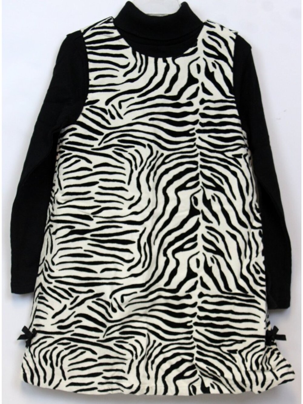 2003 Gymboree 2004 Mod Zebra Velour Dress sz 6 Turtleneck 2pc Outfit Safari Zoo